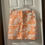 Faded Glory NWT  Y2K Orange Floral Jean Skirt size 6 Photo 0