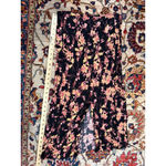 Free People Floral Button Retro Love Front Midi Skirt Black Pink Boho Size 8 Photo 5