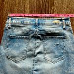 Tinseltown  - Distressed Pearl Detailed Denim Jean Skirt Photo 5