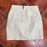 Free People  White Zip Closure Denim Mini Skirt Size 8 Photo 7