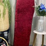 Wine Red Velvet Dress Size XS Photo 6