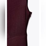 ZARA  NWT burgundy cutout side gold accent midi dress Photo 11