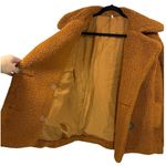 Free People  Notched Teddy Peacoat Copper Size XS‎ Cozy Outdoor Boho Photo 5