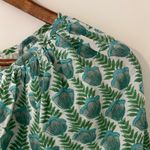 India Collection Emerson Fry Frances Frida Blue Green Organic Cotton Top EUC XS Photo 8