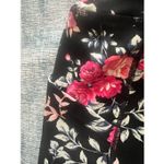 Eluminary Black Rose Pink Floral Print Leggings w Pockets Fits Sizes 10 Photo 6