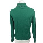 DONNI. Women's Green Striped Knit Turtleneck Long Sleeve Pullover Sweater Top S Photo 2