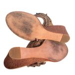 Tommy Bahama  Melita Bronze Wedge Sandals Size 9.5 Fringe Leather‎ Metallic Photo 10