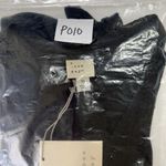 A New Day  XL Top Tie Front Black Ribbed Knit Full Button Long Sleeve V-Neck NEW Photo 14