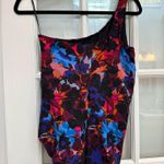 MiracleSuit  Gem Underwire Wine One Piece One Shoulder Slimming Swimsuit Size 12 Photo 6