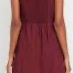 Old Navy  Cami Mini Dress Linen Blend Casual Summer‎ Dress Maroon Size Small Photo 1