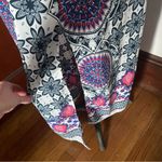 Miami White and Gray Spaghetti Strap Resort Maxi Sundress Photo 3