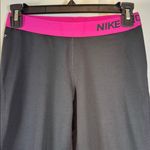 Nike  Pro Dri-Fit Black Hot Pink Capri Leggings Size Med EUC #5870 Photo 2