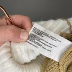 Arizona Jeans Vintage Arizona Jean Co. Womens Cowl Neck Geometric Cream White Design Sweater Photo 8