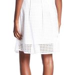 Three Dots NWT  White Eyelet Pleated A-line Skirt Sz M Photo 2