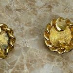 Christian Dior Signed Gold Tone Faux Iridescent Pearl Clip on Earrings Photo 9