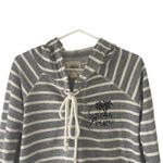 Blue 84 Women's Size Small Nautical Blue Striped Hooded Pull Over Sweater Photo 1