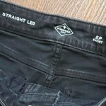 st. john's bay  Black Straight Leg Jeans Women 2P Short Punk Grunge Photo 2