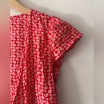 Aerie  Red and White Ditsy Floral Wrap Mini Dress Photo 4
