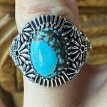 Natural Blue Moon Turquoise Sterling Silver Ring Size 7 Photo 0
