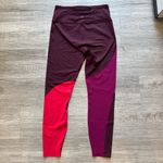 Athleta  Burgundy and Red Colorblock Leggings size s Photo 9
