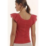 Pilcro | Anthro hot pink ruffle cropped Flutter Sleeve Sport tank top NEW XS Photo 6