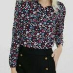 EXPRESS Portofino floral v neck button down blouse size small Photo 0