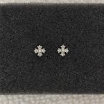 Small CZ Cross Stud Earrings for Men Women Screw Back Design Unisex Earrings Hip Hop Punk Streetwear Gold Photo 1
