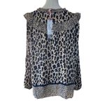 Vineyard Vines  Chic Leopard Print Blouse Women’s Size X Large NWT Photo 2