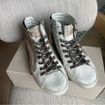 Golden Goose New Slide Mid Top Mids Slides Glitter Leather Sneakers Photo 2