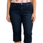 Gloria Vanderbilt  Amanda Capri Jeans‎ Size 16 Dark Wash Slimming Panel Photo 0