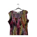 kim rogers  Petite Mini Tropical Hawaiian Sleeveless Dress Size XL Petite Black Photo 1