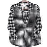 J. Jill Button Shirt and Oversized Dress Shirt Gingham Bundle Black Size M Photo 0