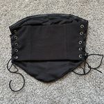 Princess Polly  Black Lace-Up Corset Top Photo 1