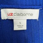 Liz Claiborne  Cardigan Sweater Womens S Blue Open Front Ribbed Knit Pockets NWT Photo 2