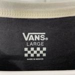 Vans NWOT women’s junior’s black white floral cropped casual tshirt top large Photo 2