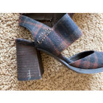 Lucky Brand  Dark Brown Multi Plaid Closed Toe Block Heel Shoes Academia Womens 6 Photo 8