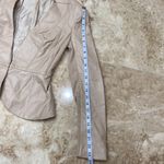 Bebe 100% Leather Jacket. Size XS. Cream color Photo 4