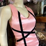 Romeo + Juliet Couture APRICOT & BLACK BODY CON BANDAGE DRESS (M) Photo 5