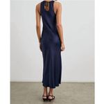 Rails  Solene Satin Midi Sheath Slip Dress Navy‎ Blue XS Photo 2