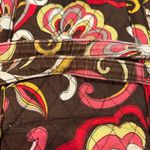 Vera Bradley ‎ Brown Pink Quilted Tote Bag Floral Print Travel Shoulder Bag Photo 9