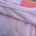 Entro  Linen Blend Color Block Rainbow V-Neck Shirt Photo 3