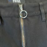 Paige black exposed zipper fly flare stretch pants size 26 Photo 4