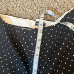 Lands' End Womens Size 12 Mid Rise Slim Leg Polka Dot Pants Black White Photo 4