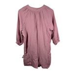 Womens Top Med Purple Gauze Oversized Chore Pocket Tie Detail Spring Lagenlook Pink Photo 1