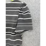 EXPRESS  Women's Blouse Short Sleeve Striped Square Neck Size Large Puff sleeve Photo 3