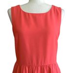 J.Crew Dress Coral Orange Sleeveless Crew Neck Pockets Summer Sheath Size 4 Photo 2