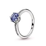 Pandora Blue Sparkling Crown Ring Photo 0