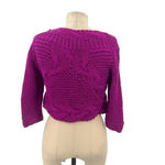 Free People Purple Taf Cable Knit Cardigan Sweater Size XS Photo 5