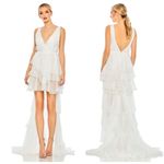 Mac Duggal NWT leena High Low Tiered Gown Built in Bodysuit Sz 4 $398 #55320 Photo 1