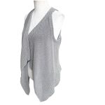 Theory Women’s Draped Knit Vest Size Large Gray Minimalist Quiet Luxury Photo 1